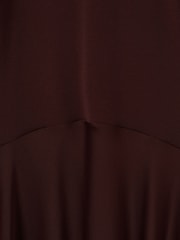 Бордовый - Florere Hybrid Knit-Satin Midi Dress - Image 6 of 6