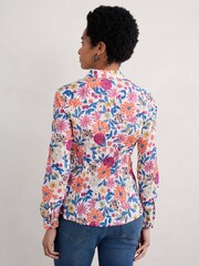 Seasalt Cornwall White/Pink Larissa Organic Cotton Shirt - Image 2 of 6