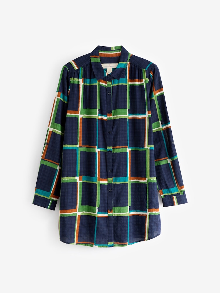Seasalt Cornwall Blue Wren Flutter Longline Shirt - Image 1 of 1