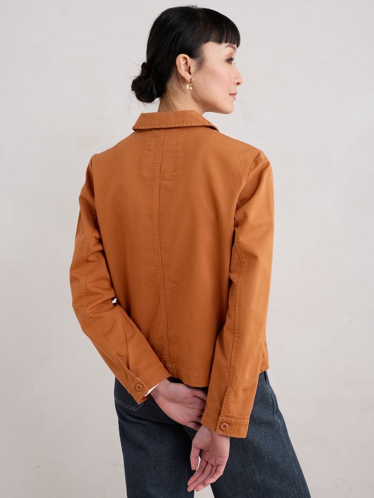 Seasalt Cornwall Brown Coombe Lane Cotton Jacket - Image 2 of 4
