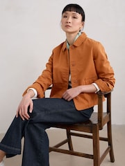 Seasalt Cornwall Brown Coombe Lane Cotton Jacket - Image 3 of 4