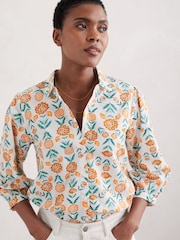 Seasalt Cornwall Yellow Hope Cottage Organic Cotton Blouse - Image 1 of 5
