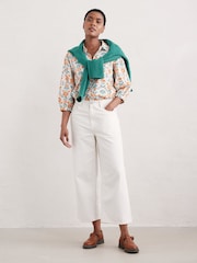 Seasalt Cornwall Yellow Hope Cottage Organic Cotton Blouse - Image 3 of 5