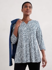 Seasalt Cornwall Blue Risso Jersey Top - Image 1 of 5