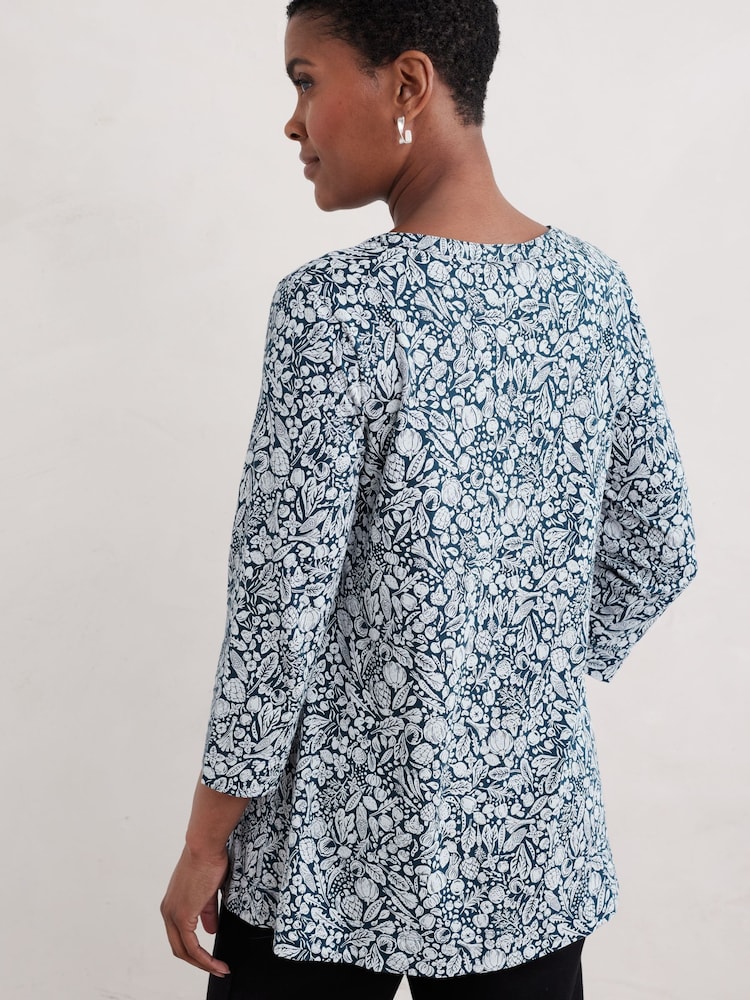 Seasalt Cornwall Blue Risso Jersey Top - Image 2 of 5 Seasalt Cornwall Blue Risso Jersey Top - Image 2 of 5