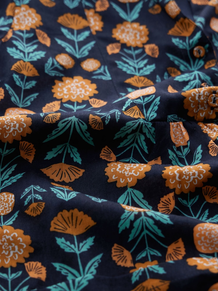 Seasalt Cornwall Blue Aventurier Printed Cotton Tunic - Image 5 of 5