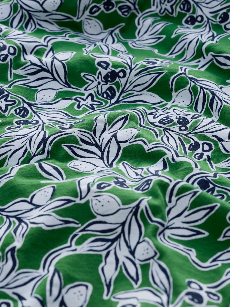 Seasalt Cornwall Green Brush Drawing V-Neck Jersey Dress - Image 5 of 5