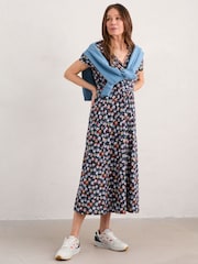 Seasalt Cornwall Blue Chapelle Jersey Dress - Image 5 of 7