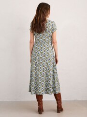 Seasalt Cornwall Green Petite Wild Bouquet Jersey Midi Dress - Image 2 of 5