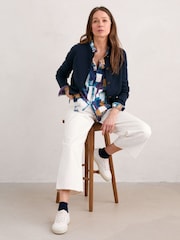 Seasalt Cornwall Blue Larissa Organic Cotton Shirt - Image 1 of 6