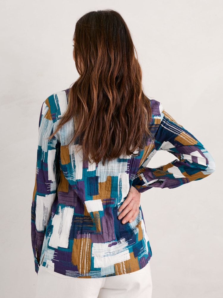 Seasalt Cornwall Blue Larissa Organic Cotton Shirt - Image 2 of 6