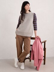 Seasalt Cornwall Natural Coupling Knitted Vest - Image 1 of 5
