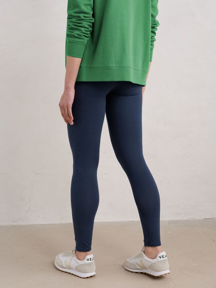 Seasalt Cornwall Blue Sea Dance Cotton Leggings - Image 2 of 5