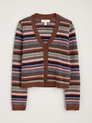 Seasalt Cornwall Purple Lamorna Lane Fair Isle Cardigan - Image 7 of 8