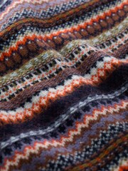 Seasalt Cornwall Purple Lamorna Lane Fair Isle Cardigan - Image 8 of 8