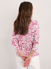 Seasalt Cornwall Pink Studio Glass 3/4 Sleeve Top - Image 2 of 5
