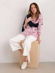Seasalt Cornwall Pink Studio Glass 3/4 Sleeve Top - Image 3 of 5