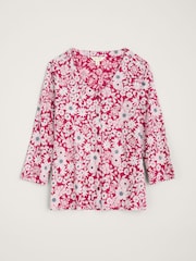Seasalt Cornwall Pink Studio Glass 3/4 Sleeve Top - Image 4 of 5