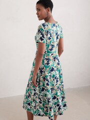 Seasalt Cornwall Blue Veronica Short Sleeve Jersey Midi Dress - Image 2 of 5