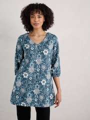 Seasalt Cornwall Blue Loganberry Cotton Tunic - Image 1 of 5