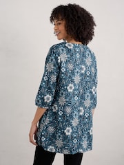 Seasalt Cornwall Blue Loganberry Cotton Tunic - Image 2 of 5