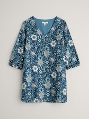 Seasalt Cornwall Blue Loganberry Cotton Tunic - Image 4 of 5