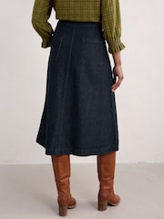 Seasalt Cornwall Blue Capriccio Denim Skirt - Image 2 of 5