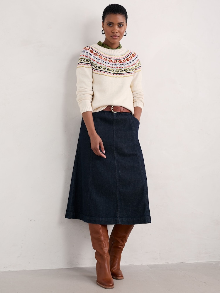 Seasalt Cornwall Blue Capriccio Denim Skirt - Image 2 of 5