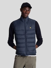 Lyle & Scott Blue Wadded Gilet - Image 1 of 5