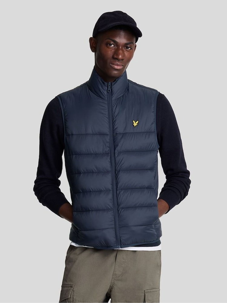 Lyle & Scott Blue Wadded Gilet - Image 1 of 5