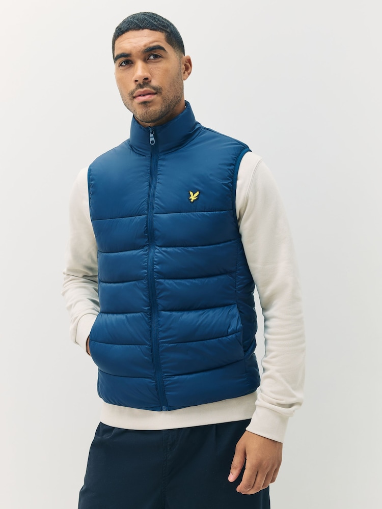 Lyle & Scott Blue Wadded Gilet - Image 1 of 1 Lyle & Scott Blue Wadded Gilet - Image 1 of 1