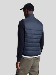 Lyle & Scott Blue Wadded Gilet - Image 2 of 5