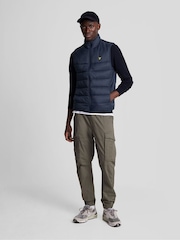 Lyle & Scott Blue Wadded Gilet - Image 3 of 5