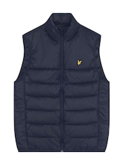Lyle & Scott Blue Wadded Gilet - Image 5 of 5