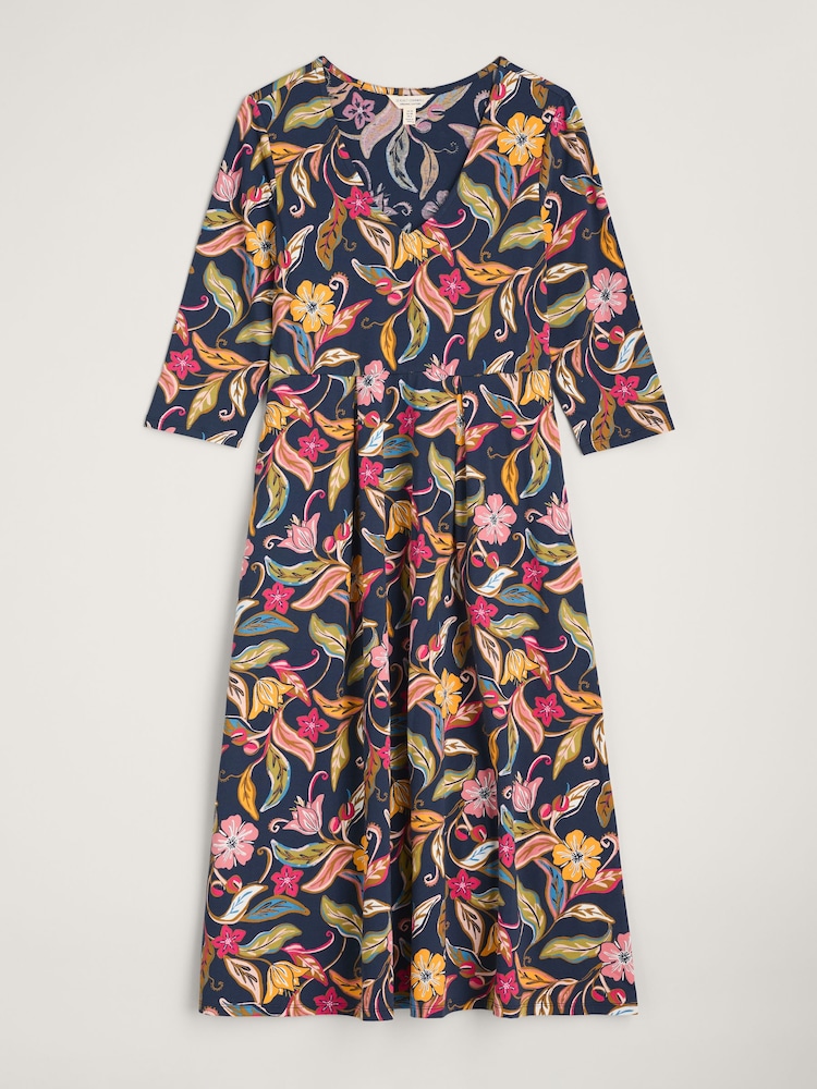 Seasalt Cornwall Black Helena V-Neck Jersey Midi Dress - Image 6 of 6 Seasalt Cornwall Black Helena V-Neck Jersey Midi Dress - Image 6 of 6