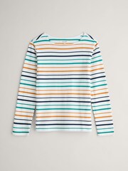 Seasalt Cornwall Tri Shore Chalk Rockpool 100% Cotton Sailor T-Shirt - Image 4 of 5