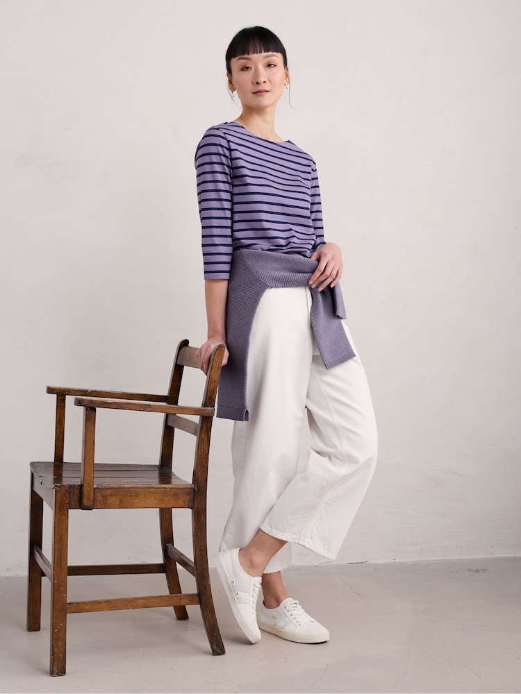 Seasalt Cornwall Purple Sailor Top - Image 1 of 5