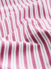 Pink Slim Fit Single Cuff Long Sleeve 100% Cotton Striped Shirt - Image 7 of 7