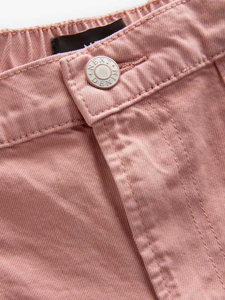 Roze - Utility Lichtgewicht 100% katoenen denim shorts - Image 6 of 8