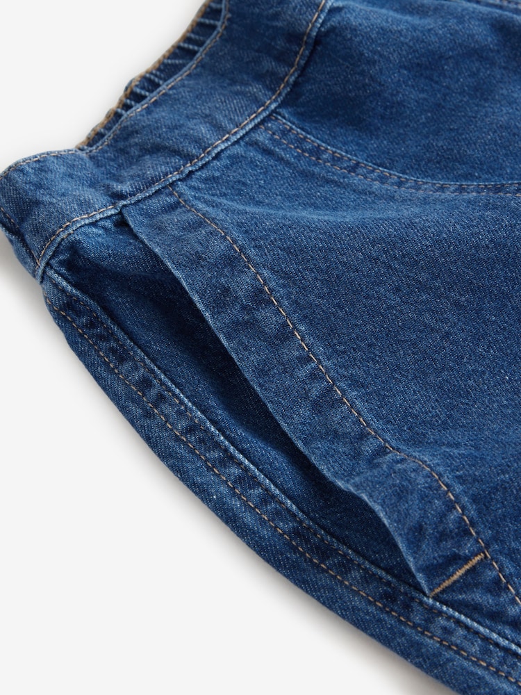 Bleu moyen - Short utilitaire léger en coton 100% Denim - Image 7 of 8