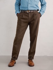Seasalt Cornwall Brown Mens Helmsman Linen Blend Trousers - Image 1 of 5