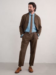Seasalt Cornwall Brown Mens Helmsman Linen Blend Trousers - Image 3 of 5
