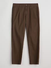 Seasalt Cornwall Brown Mens Helmsman Linen Blend Trousers - Image 4 of 5
