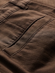 Seasalt Cornwall Brown Mens Helmsman Linen Blend Trousers - Image 5 of 5