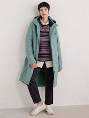 Seasalt Cornwall Lichen Petite Janelle Raincoat - Image 3 of 3