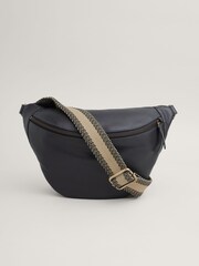 Seasalt Cornwall Black Wyllow Crossbody Leather Bag - Image 1 of 1