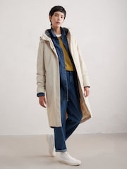 Seasalt Cornwall Natural Janelle Raincoat - Image 1 of 5