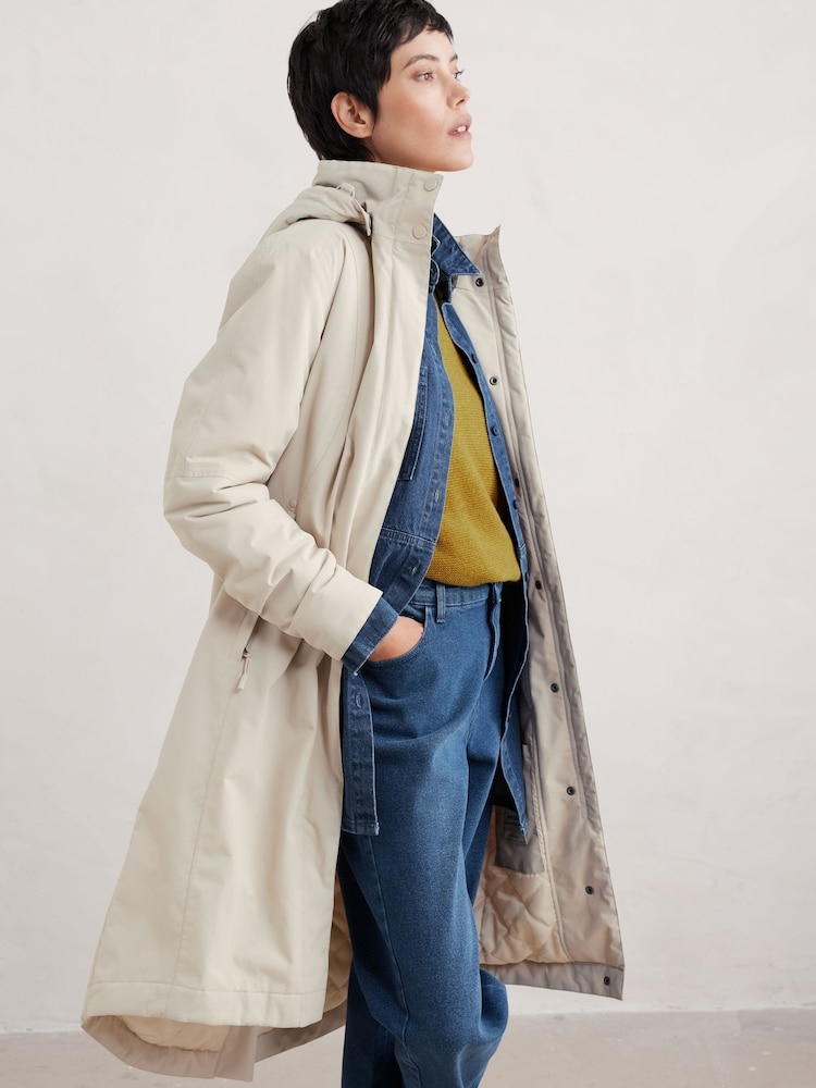 Seasalt Cornwall Natural Janelle Raincoat - Image 2 of 5 Seasalt Cornwall Natural Janelle Raincoat - Image 2 of 5