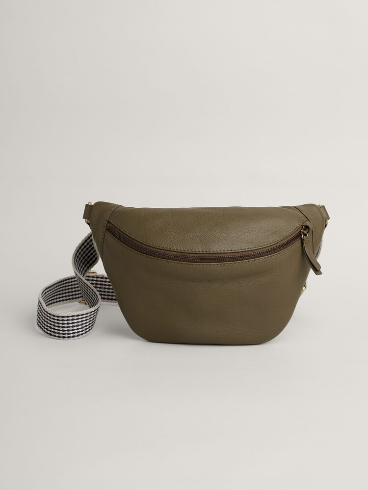 Seasalt Cornwall Green Wyllow Crossbody Leather Bag - Image 1 of 1