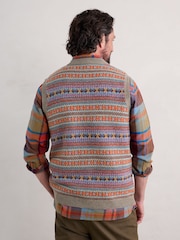 Seasalt Cornwall Black Mens Fair Isle Walt Vest - Image 2 of 5